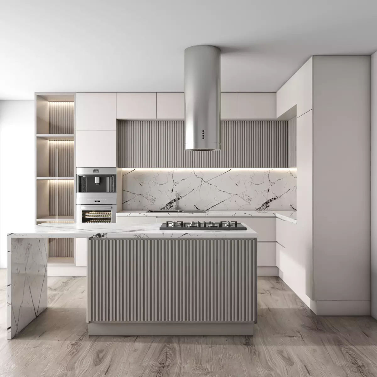 contemporary kitchen set 36 3D model_0