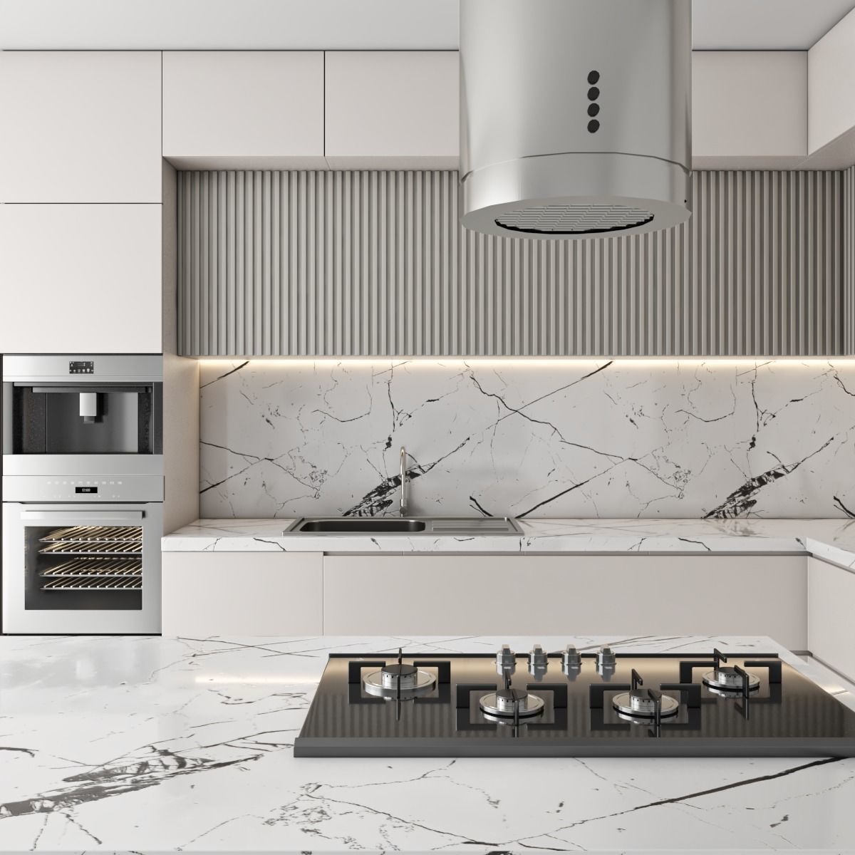 contemporary kitchen set 36 3D model_2