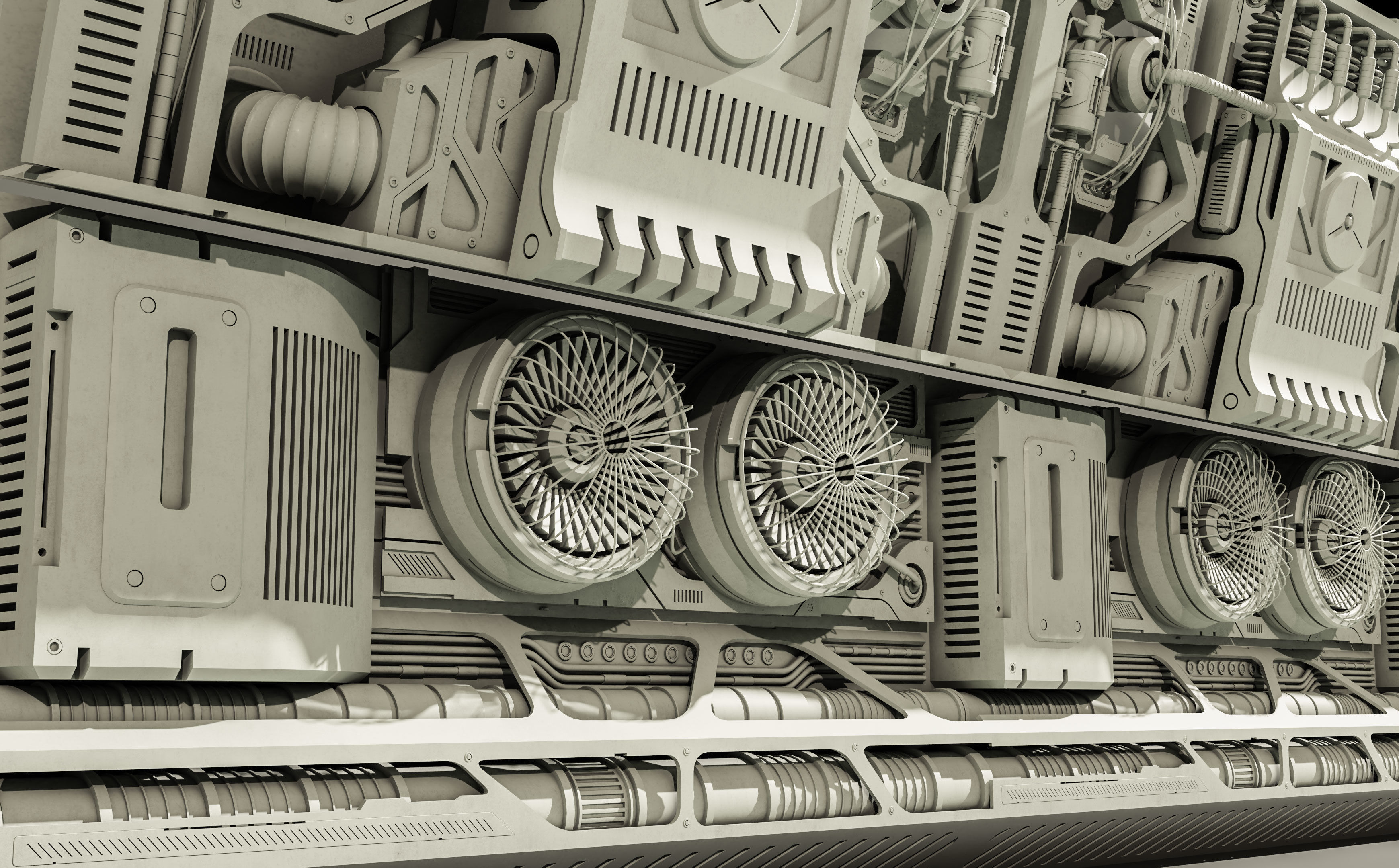 Sci-fi architecture panels Vol 01 3D model_7