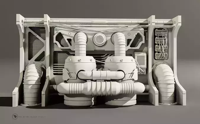 Sci-fi architecture panels Vol 01 3D model Sci-fi architecture panels Vol 01 3D model