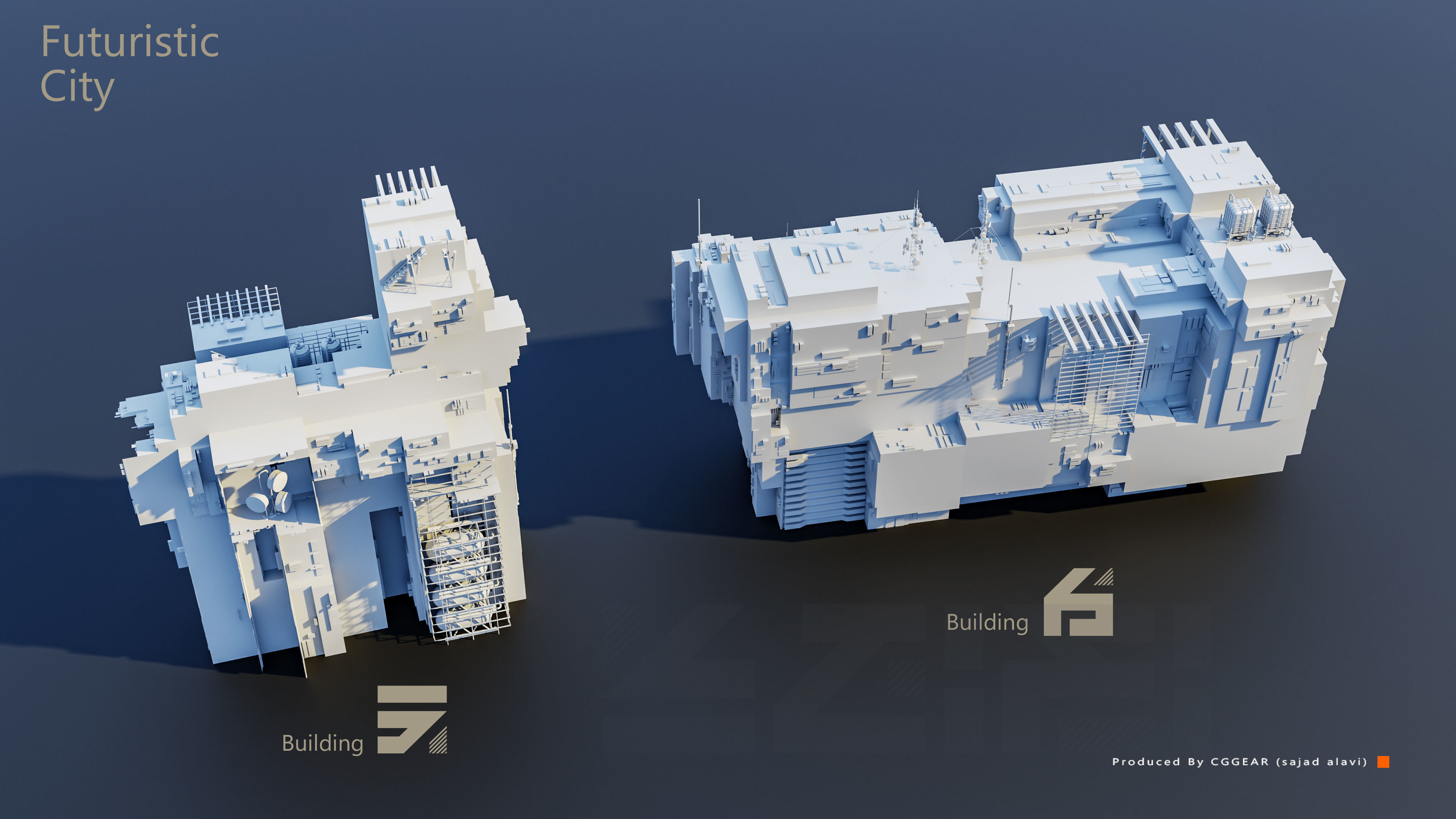 Futuristic City Pack vol 01 3D model_3