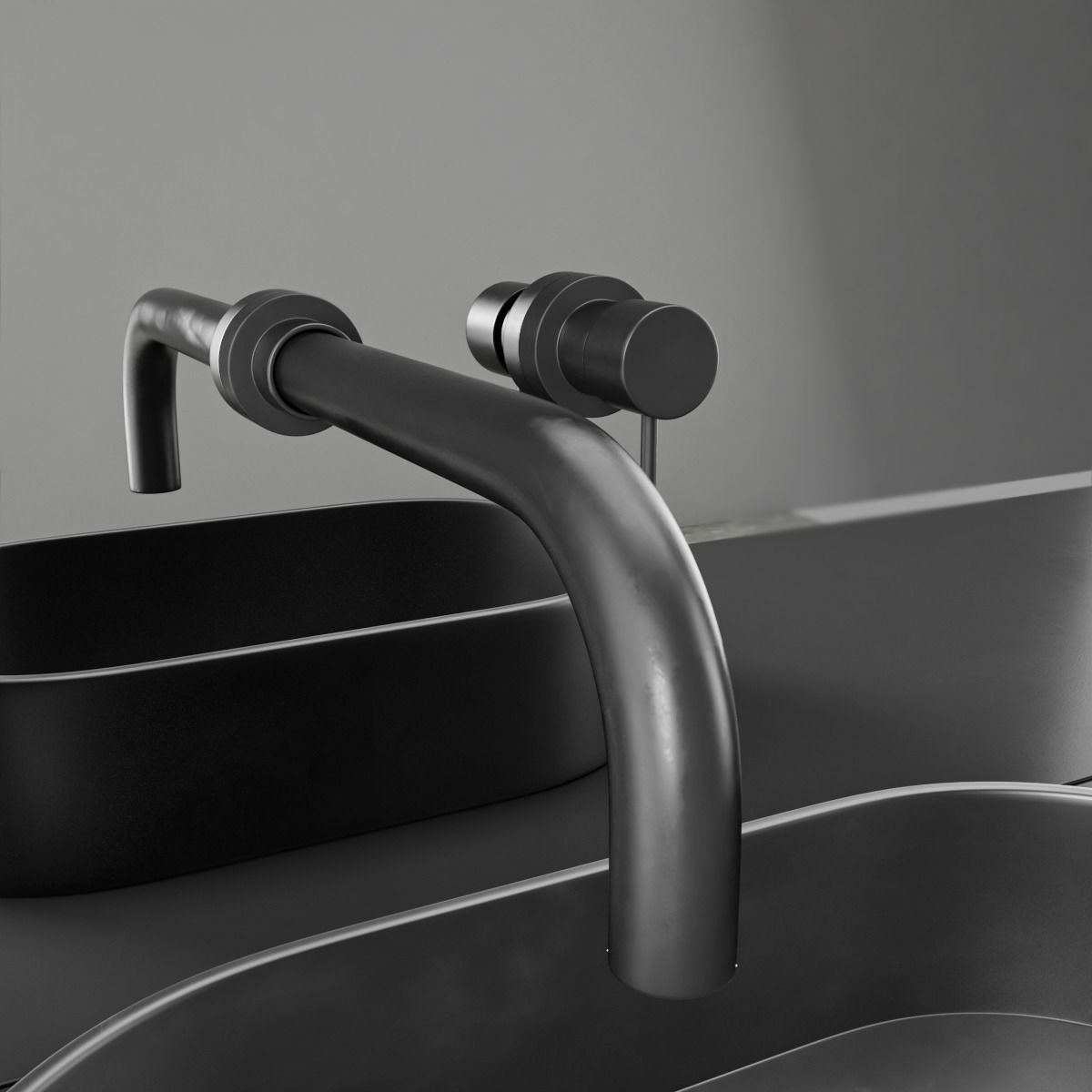 Bathroom furniture set 55 3D model_2