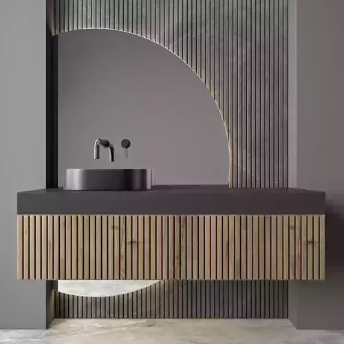 Bathroom furniture set 55 3D model