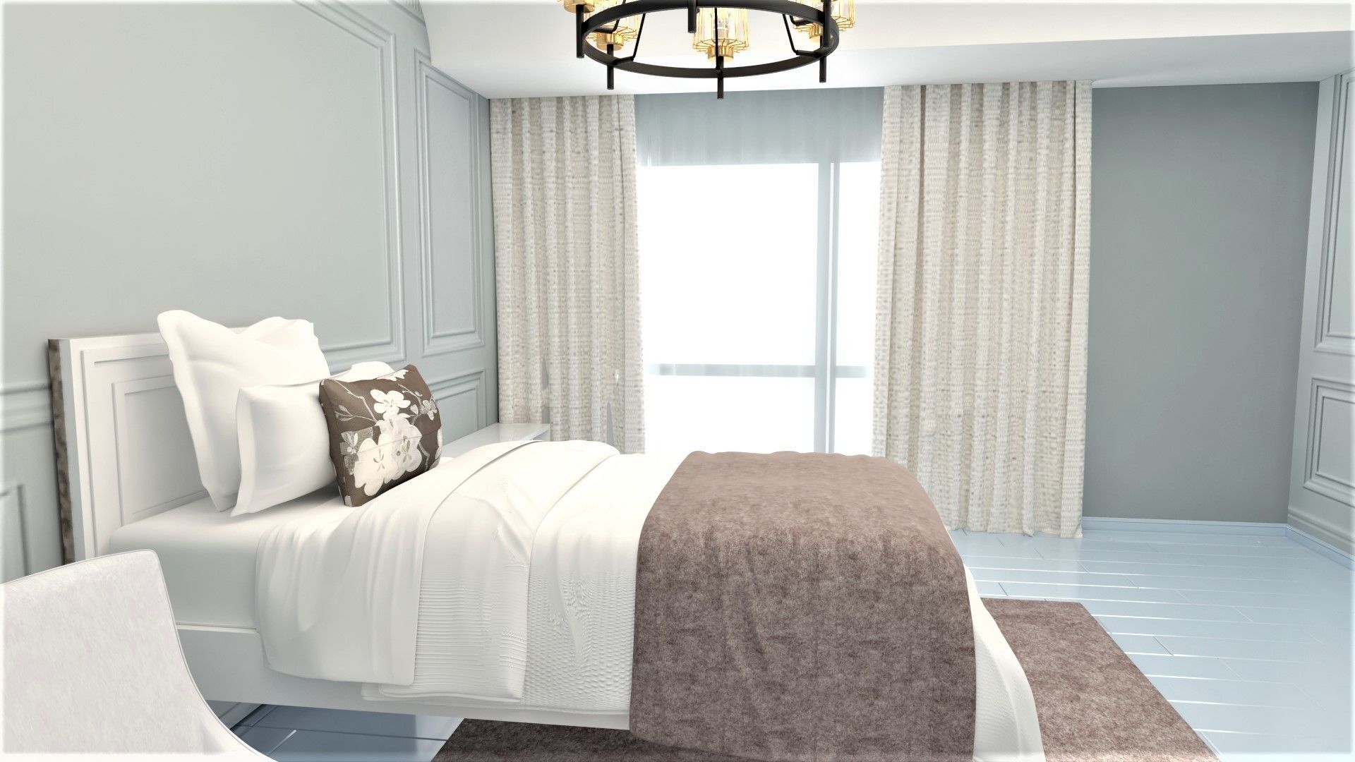 kids bed 3D model_11