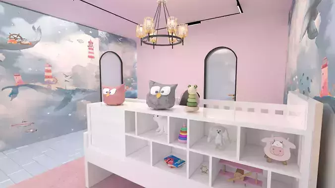 kids bed 3D model