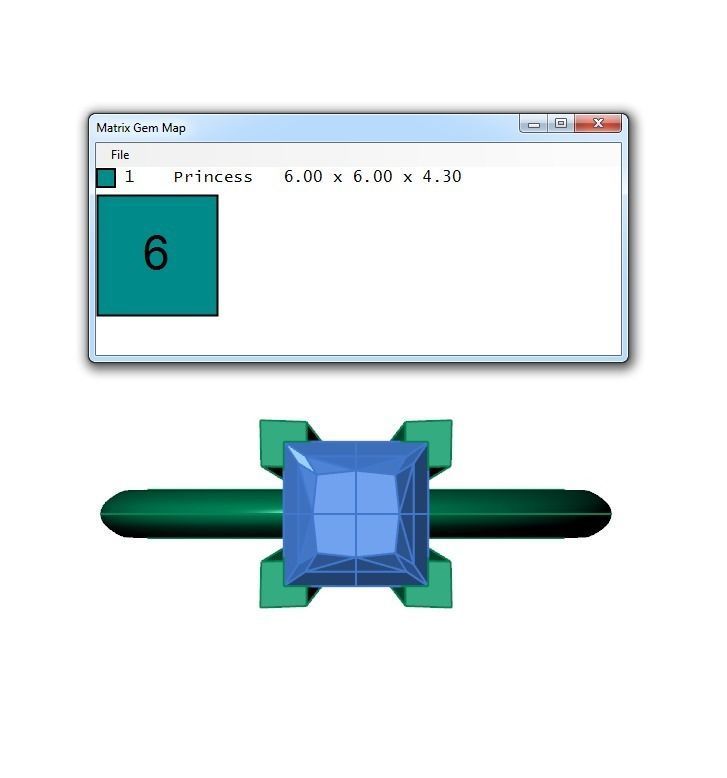 Ring357 princess cut diamond engagement ring gold 3D print model_6