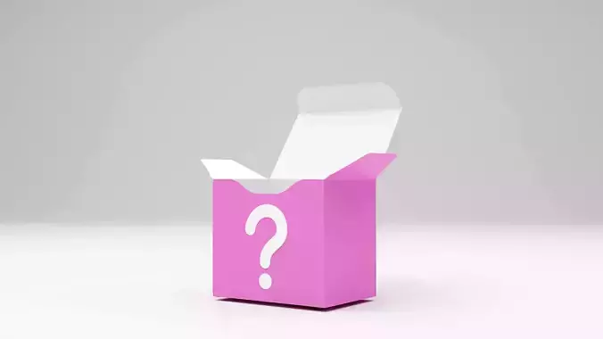 Surprise box package 3d model Low-poly 3D model