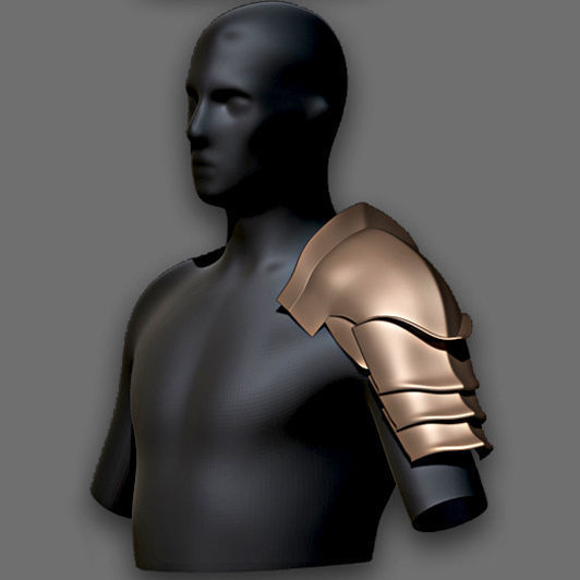 30 Highpoly and Lowpoly Shoulder Armor Low-poly 3D model_28