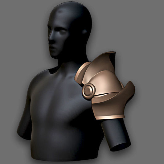 30 Highpoly and Lowpoly Shoulder Armor Low-poly 3D model_29
