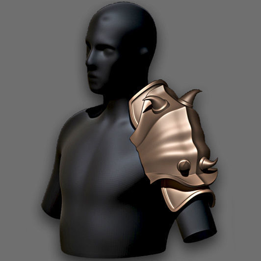 30 Highpoly and Lowpoly Shoulder Armor Low-poly 3D model_37