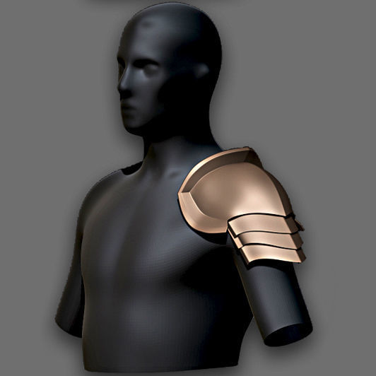 30 Highpoly and Lowpoly Shoulder Armor Low-poly 3D model_27