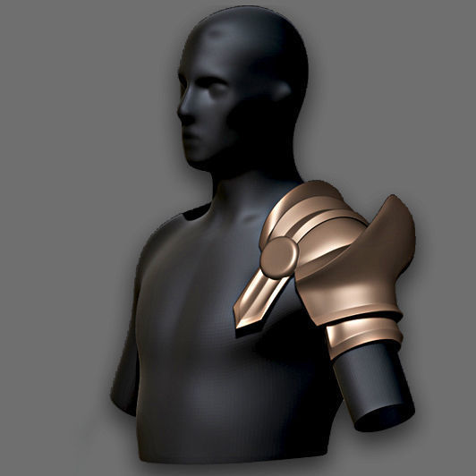 30 Highpoly and Lowpoly Shoulder Armor Low-poly 3D model_11