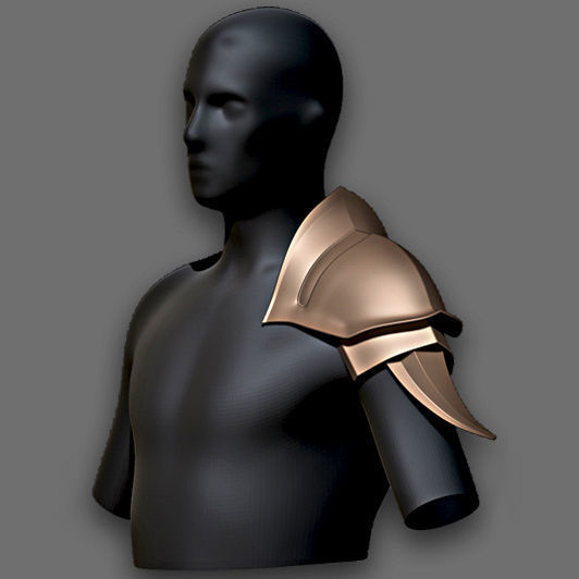 30 Highpoly and Lowpoly Shoulder Armor Low-poly 3D model_23