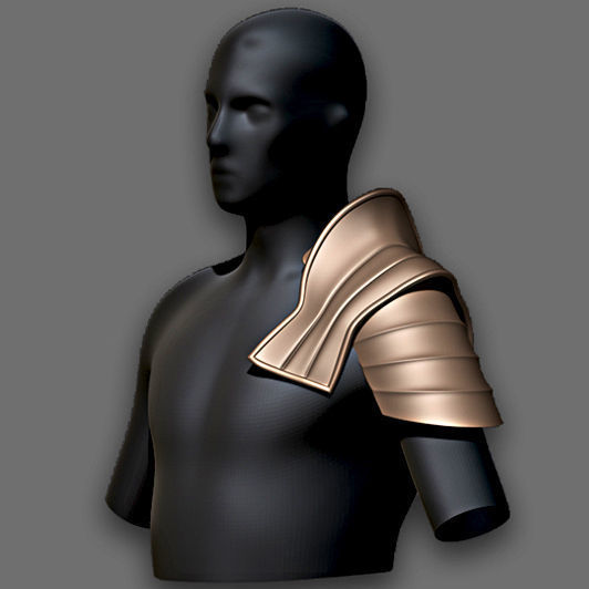 30 Highpoly and Lowpoly Shoulder Armor Low-poly 3D model_14