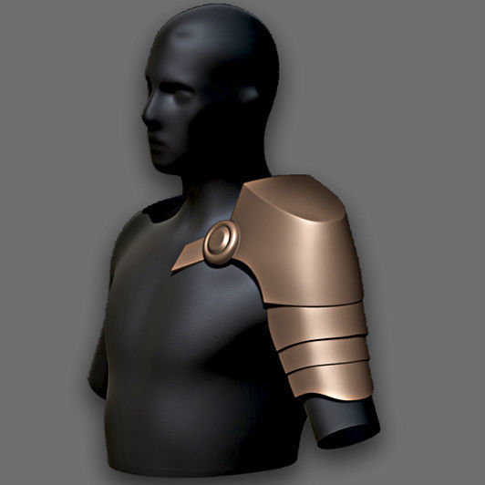 30 Highpoly and Lowpoly Shoulder Armor Low-poly 3D model_31