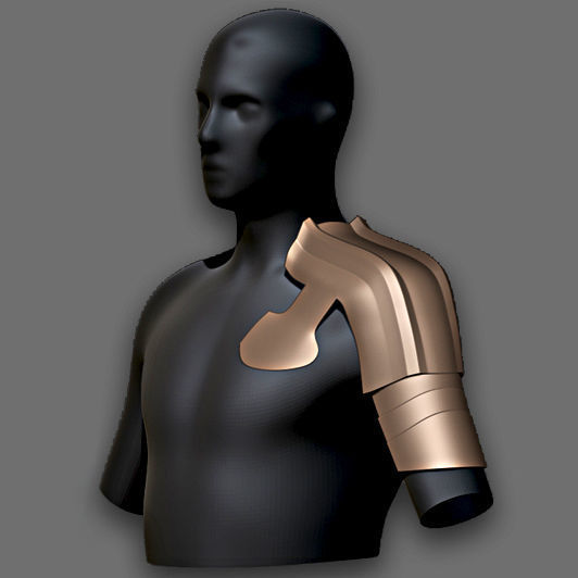 30 Highpoly and Lowpoly Shoulder Armor Low-poly 3D model_19
