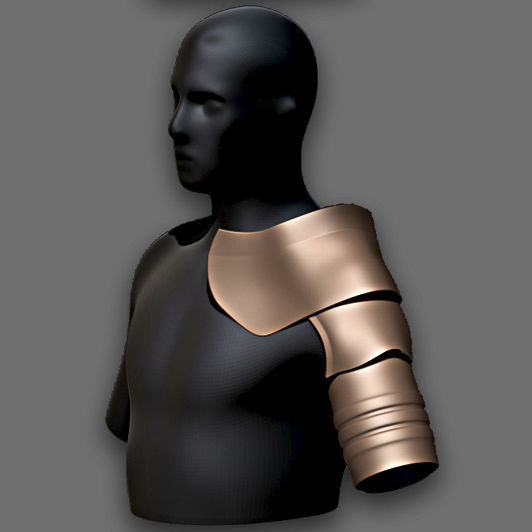 30 Highpoly and Lowpoly Shoulder Armor Low-poly 3D model_20