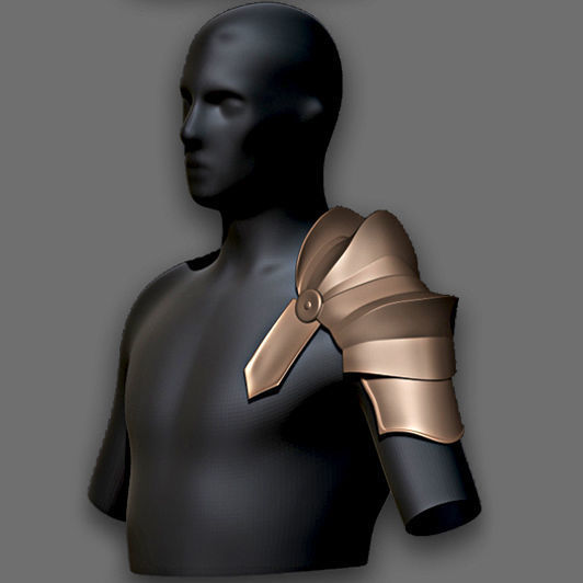 30 Highpoly and Lowpoly Shoulder Armor Low-poly 3D model_25