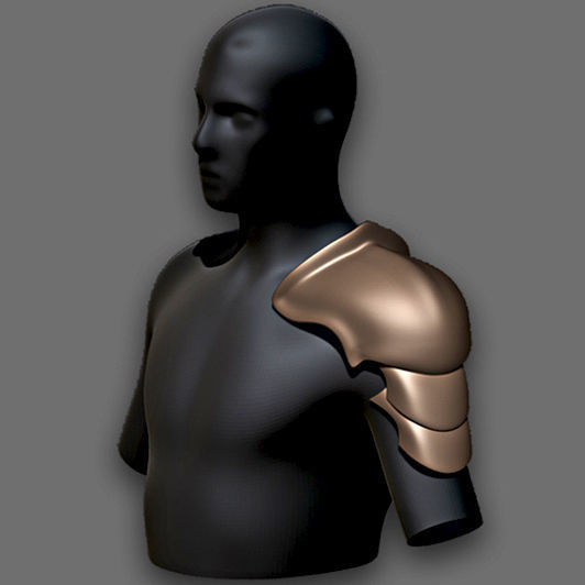 30 Highpoly and Lowpoly Shoulder Armor Low-poly 3D model_32