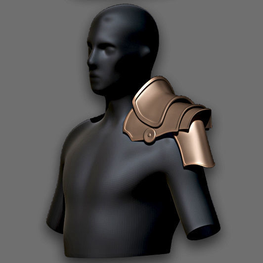 30 Highpoly and Lowpoly Shoulder Armor Low-poly 3D model_18