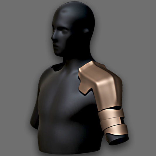 30 Highpoly and Lowpoly Shoulder Armor Low-poly 3D model_38