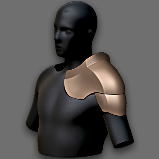 30 Highpoly and Lowpoly Shoulder Armor Low-poly 3D model_36