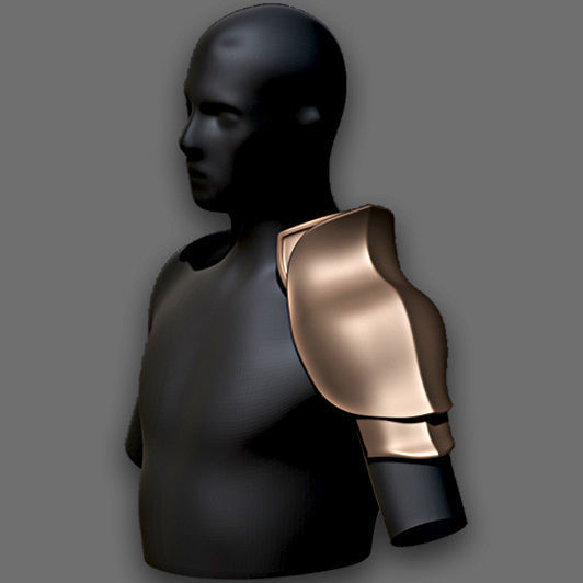 30 Highpoly and Lowpoly Shoulder Armor Low-poly 3D model_35