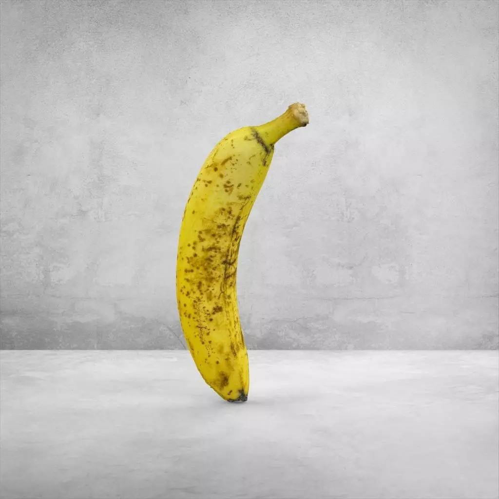 real banana with texture Free 3D model_0
