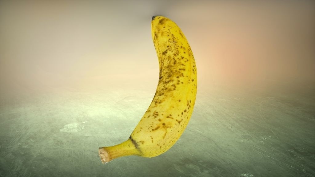 real banana with texture Free 3D model_1