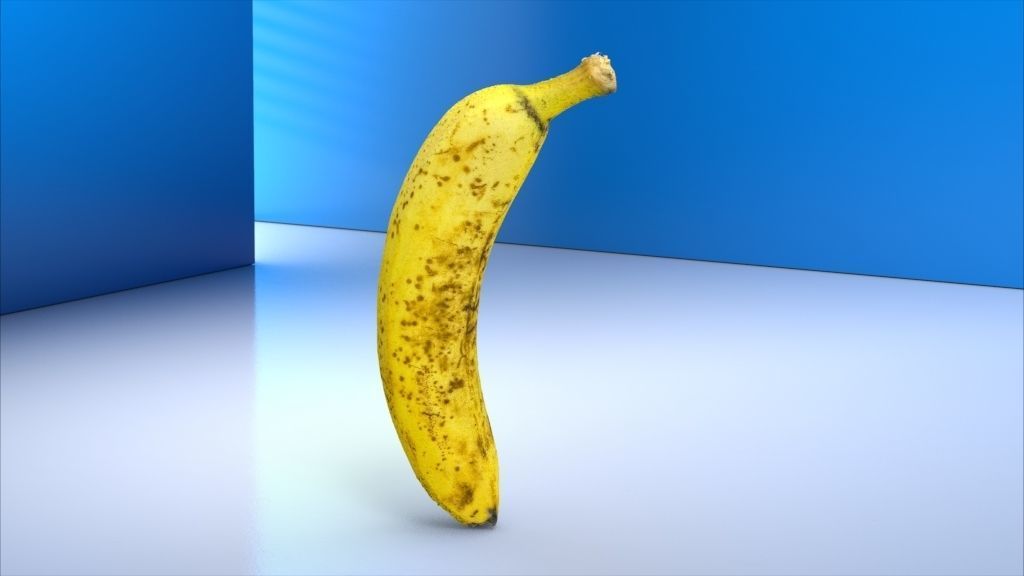 real banana with texture Free 3D model_2