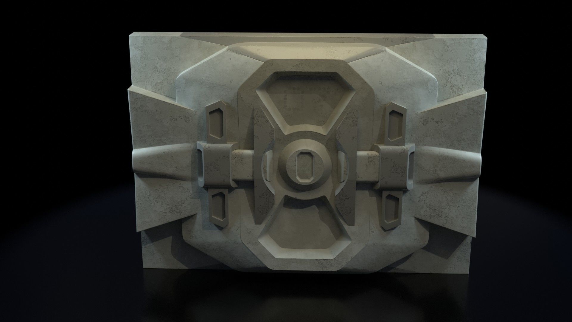 SciFi Door Low-poly 3D model_18