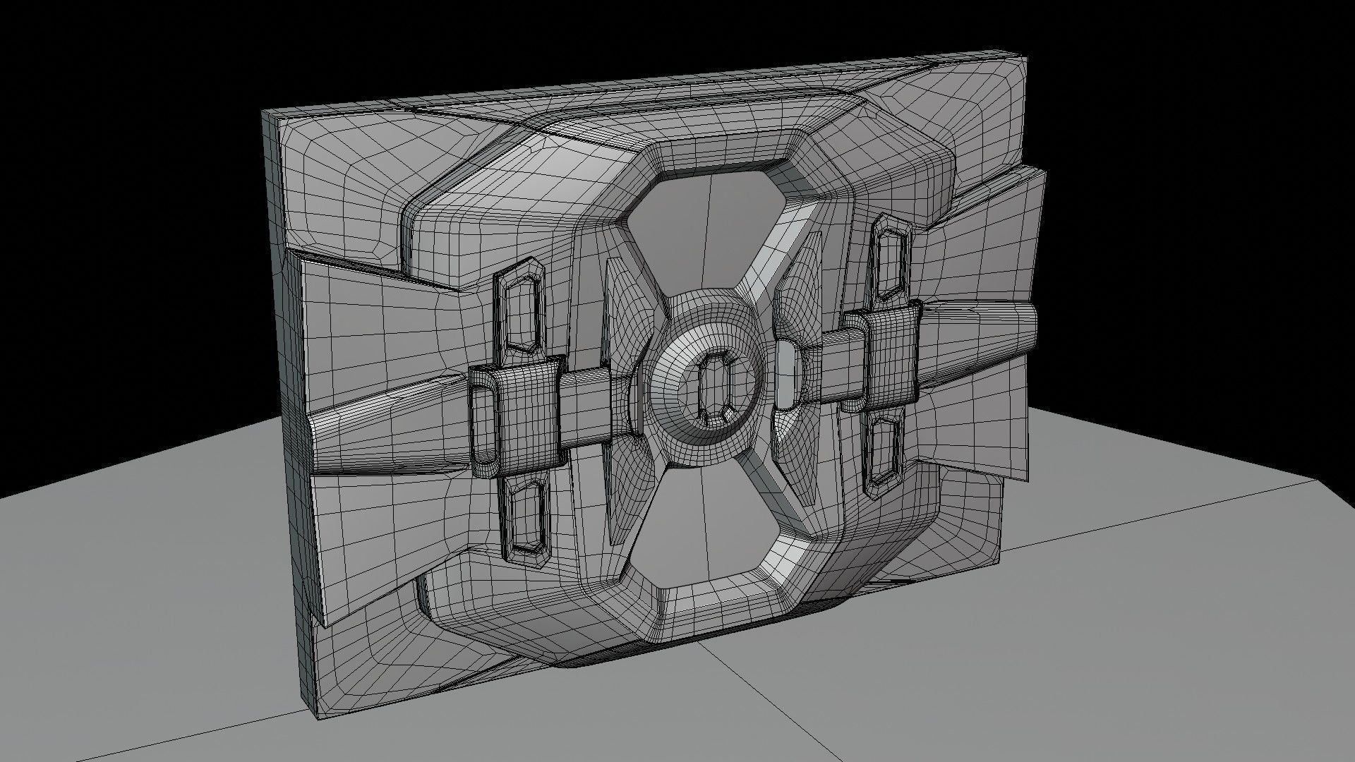 SciFi Door Low-poly 3D model_21