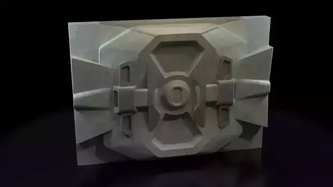 SciFi Door Low-poly 3D model