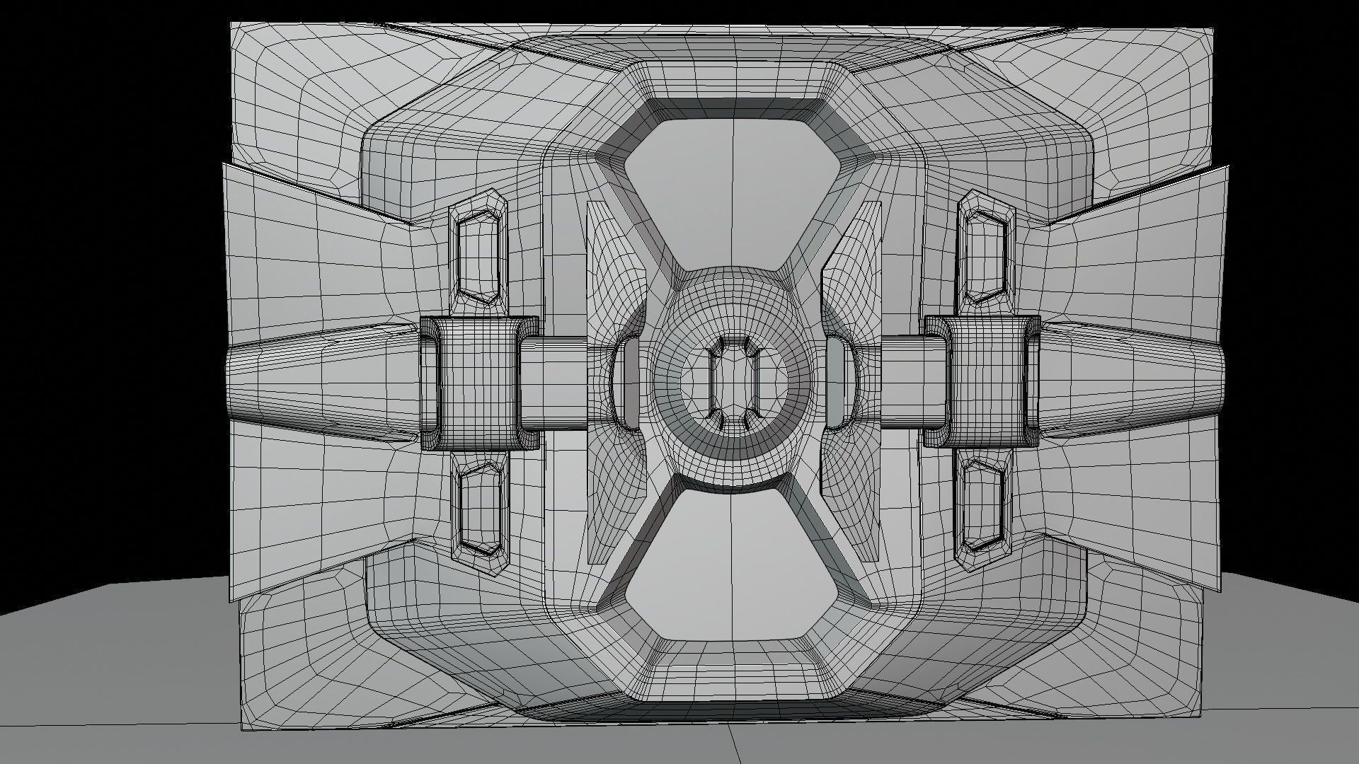 SciFi Door Low-poly 3D model_20