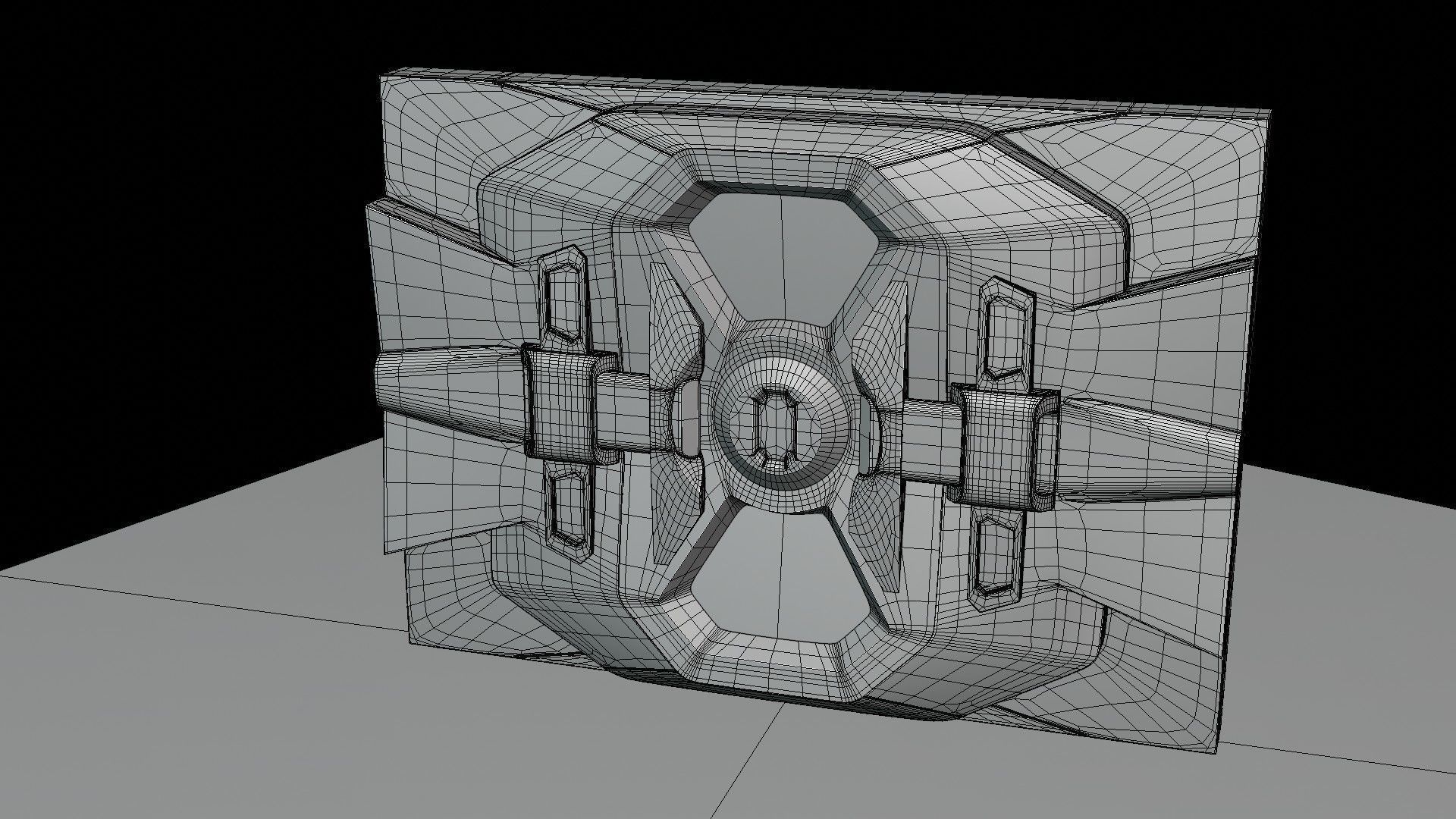 SciFi Door Low-poly 3D model_19