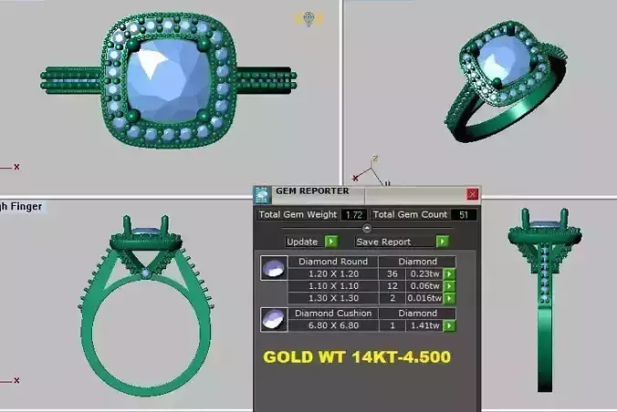 cushion cut halo engagement ring