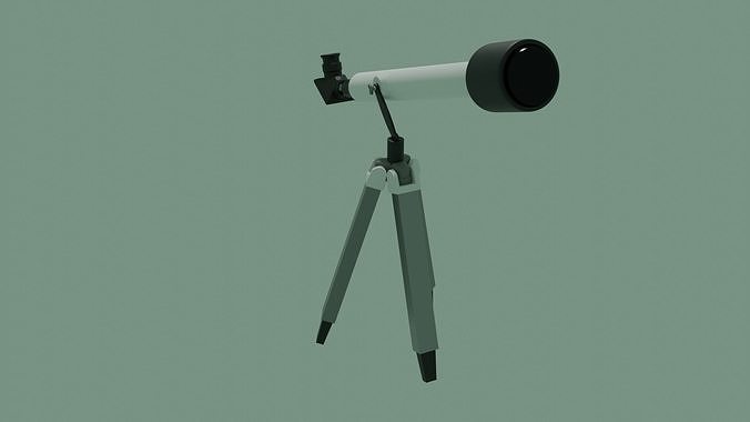 telescope on tripod Free 3D model