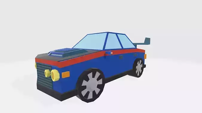 Low poly free Sport car for free Free low-poly 3D model