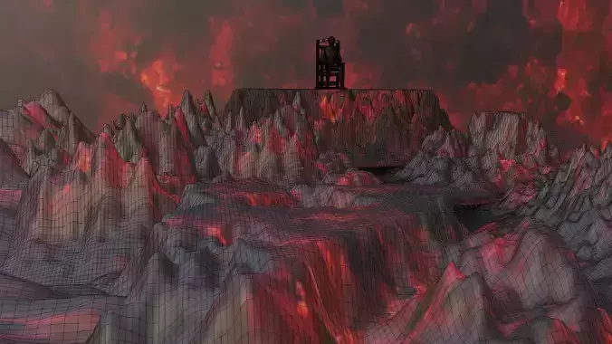 Hell - Devil House Low-poly 3D model