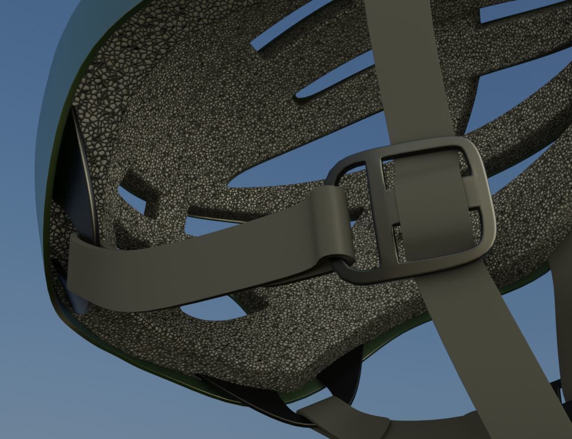 High-Poly Bicycle Helmet 3D model_4