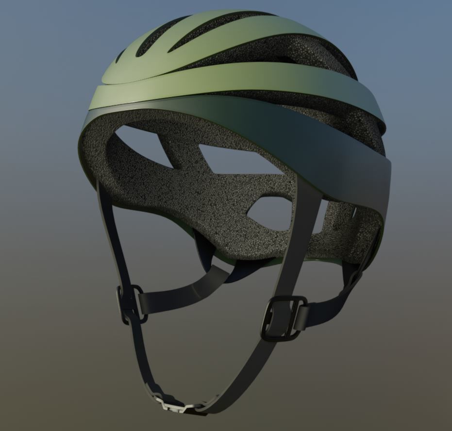 High-Poly Bicycle Helmet 3D model_2