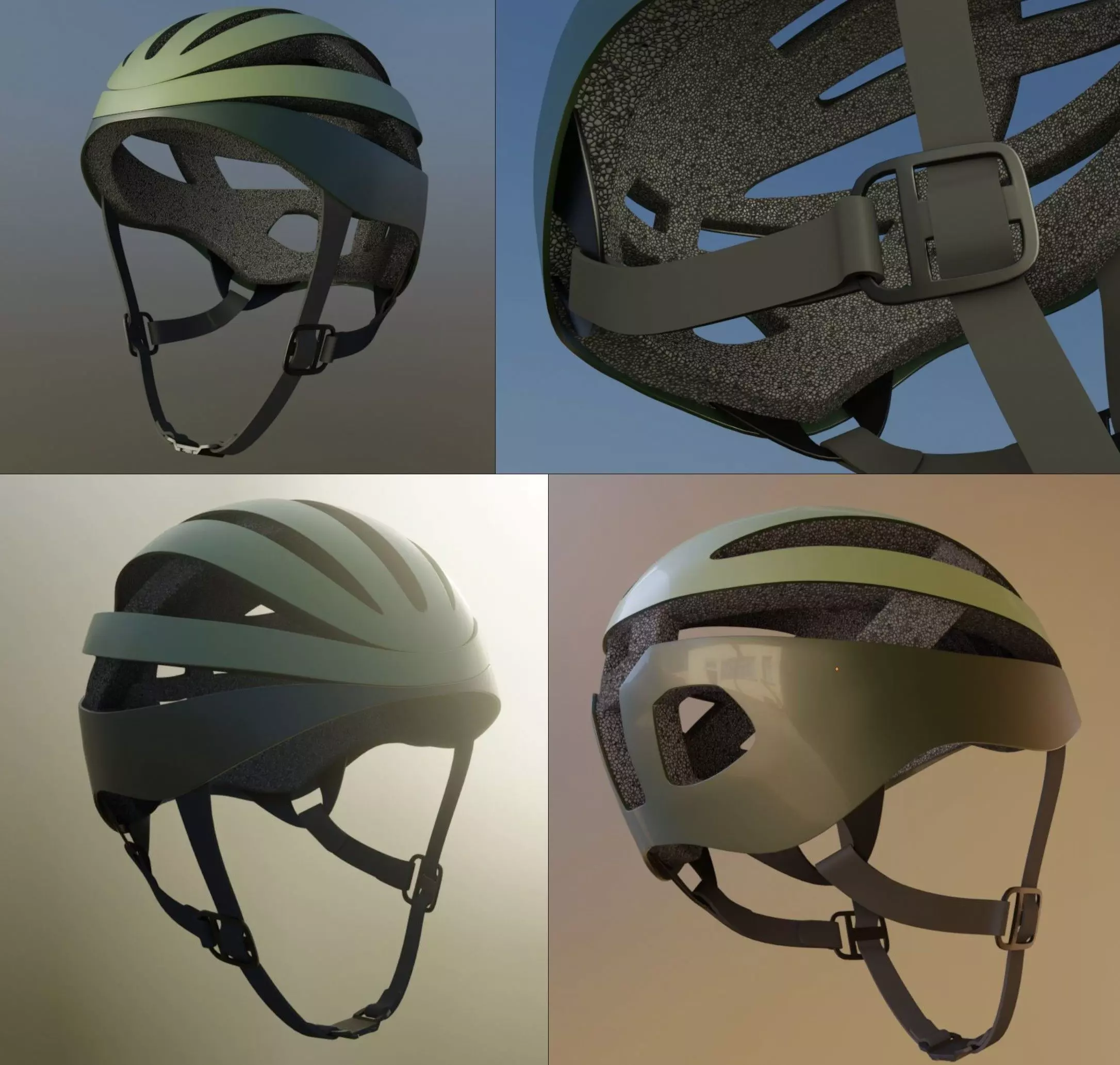 High-Poly Bicycle Helmet 3D model_0