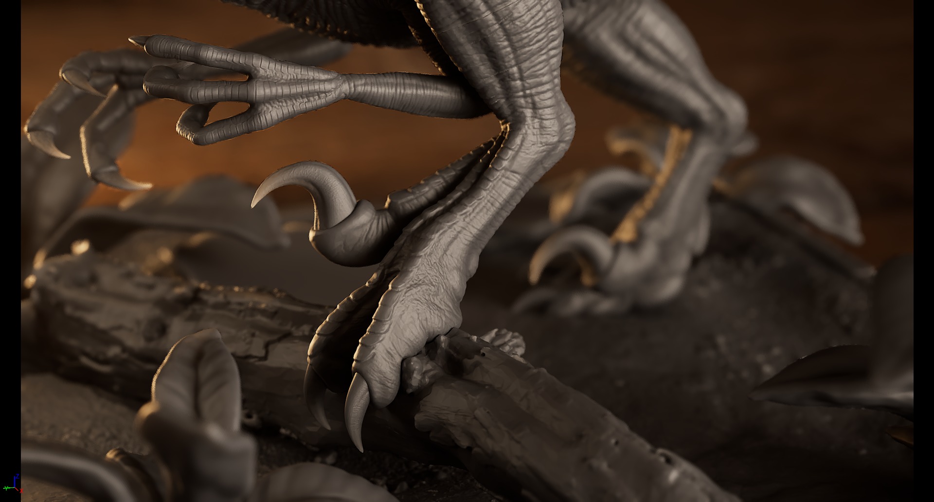 jurassic park velociraptor 3D Print Model 3D print model_2