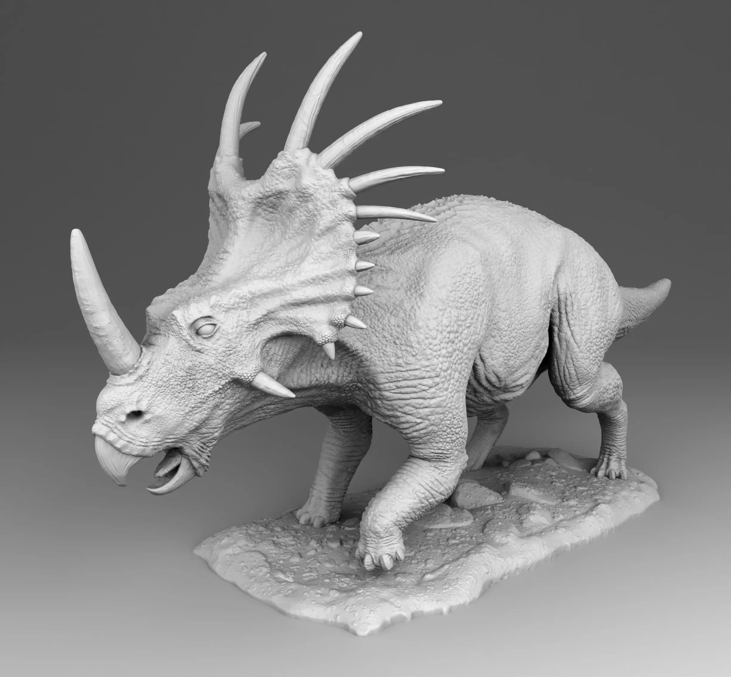 Styracosaurus triceratops dinosaur 3D print model_0