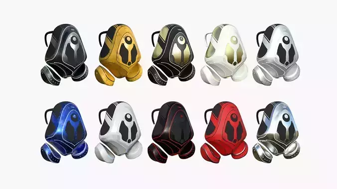 10 SciFi Backpack H Collection - Fashion Character Design 