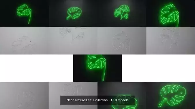 Neon Nature Leaf Collection - 1 
