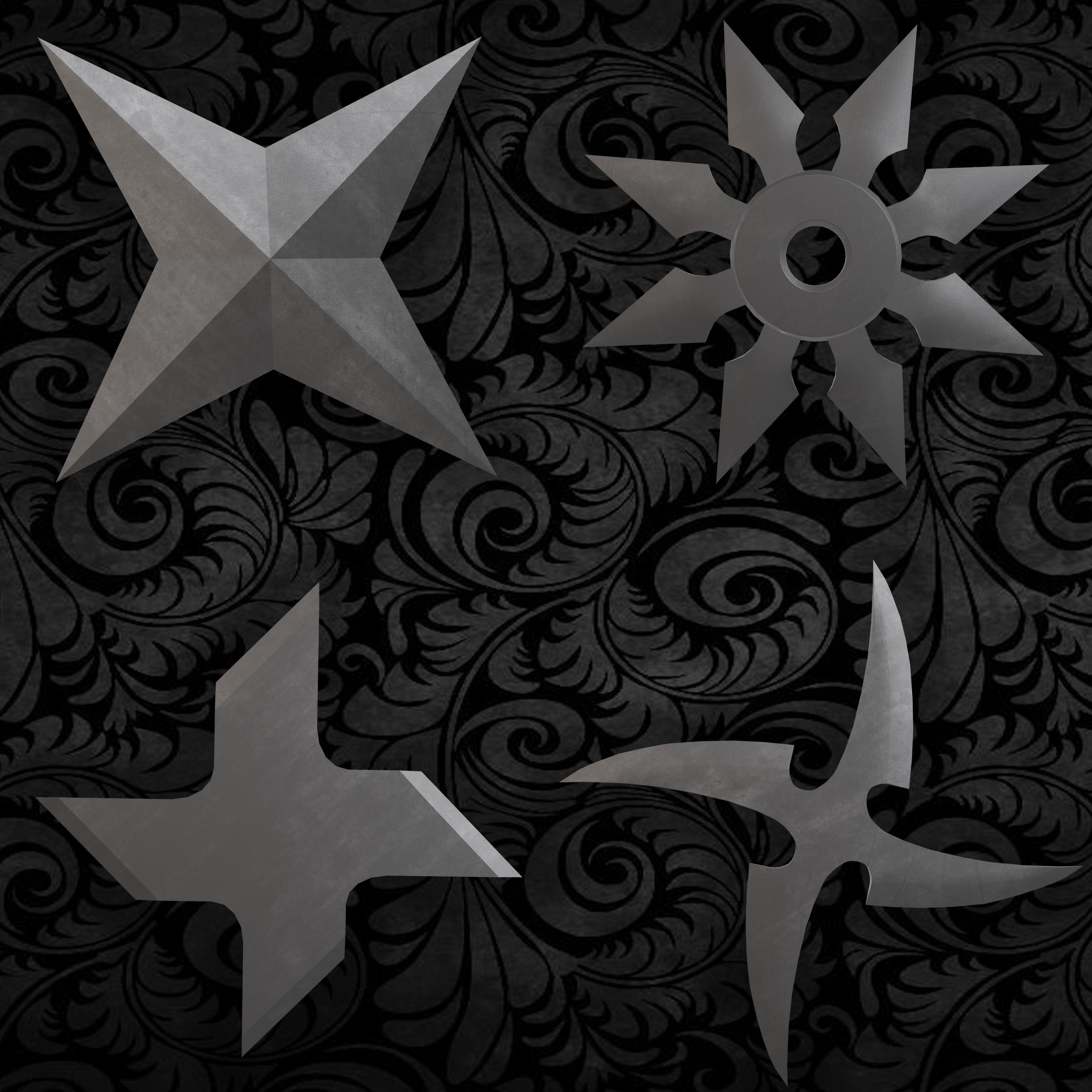 NINJA WEAPONS VOL 3 Low-poly 3D model_4