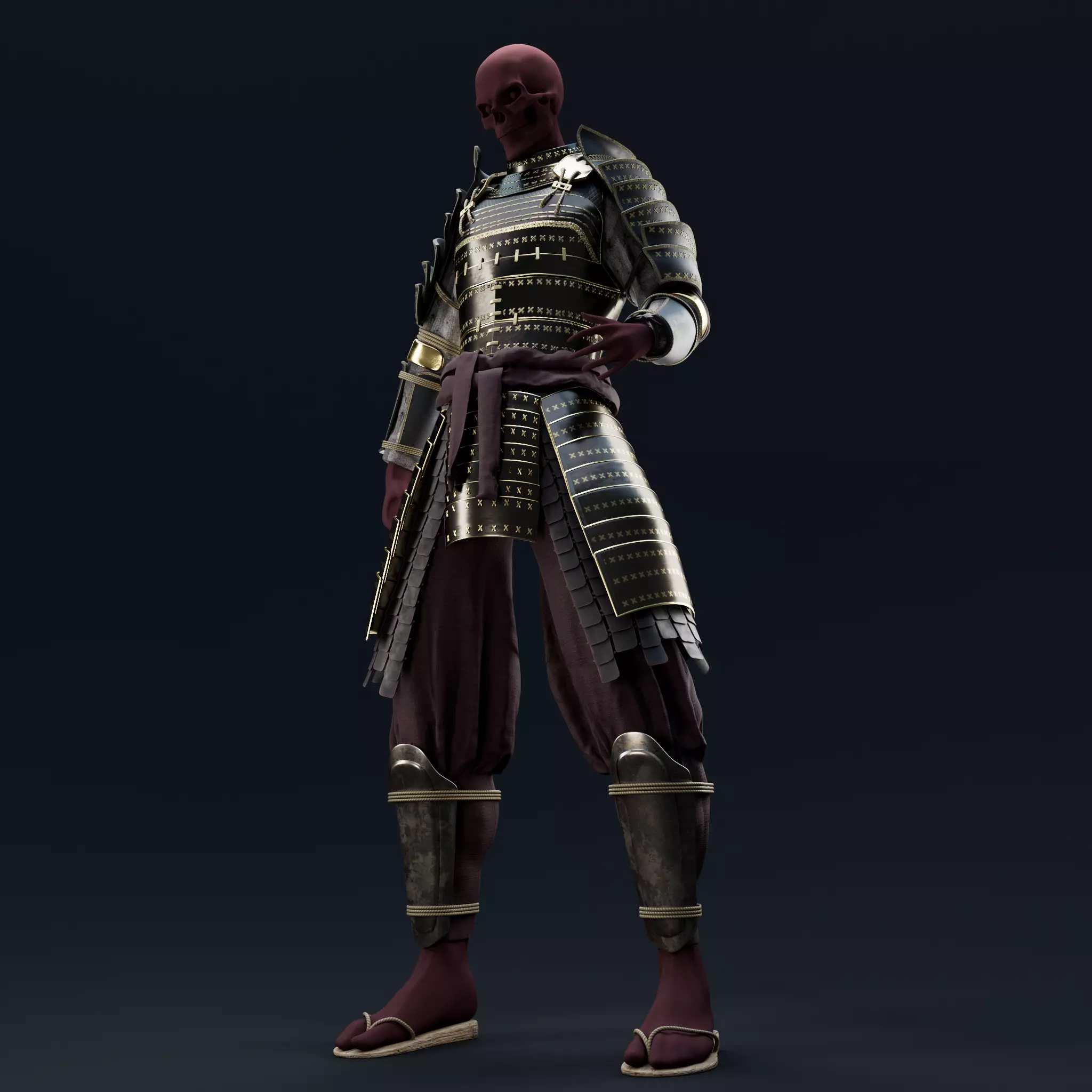 Samurai Cloth 3D model_0