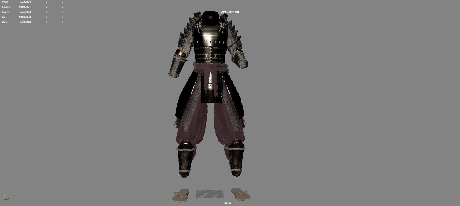 Samurai Cloth 3D model_1