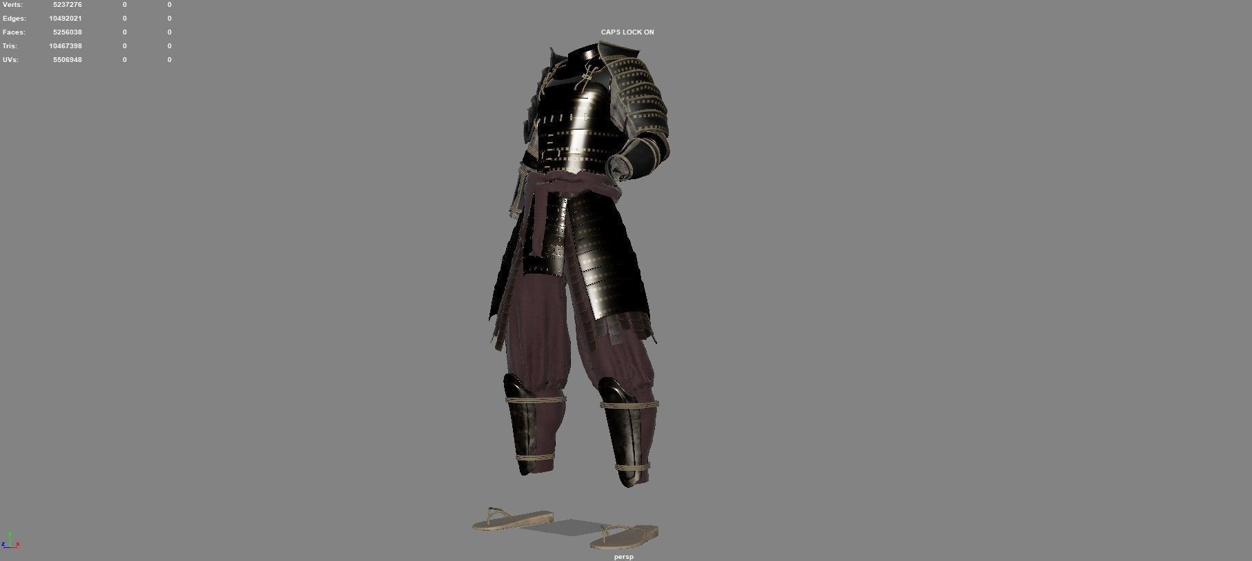 Samurai Cloth 3D model_2